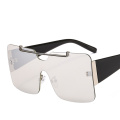 HD Oversize Square One Piece Unique Frameless Lenses Sunglasses